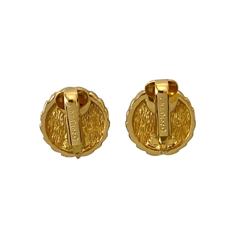 Earrings Logo Gold-Tone Metal