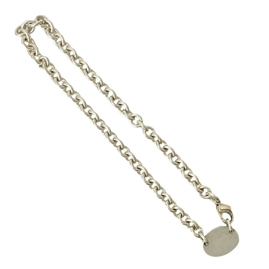 Oval Pendant Necklace Sterling Silver