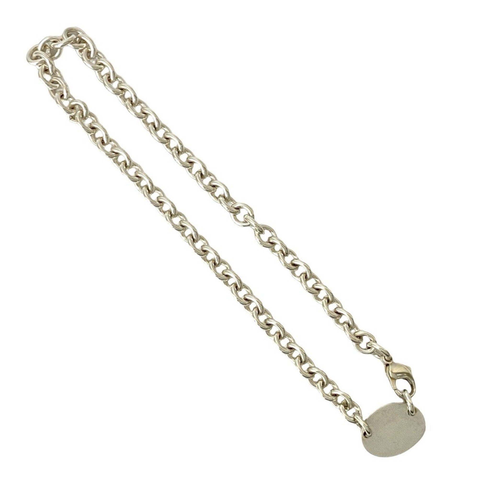 Oval Pendant Necklace Sterling Silver