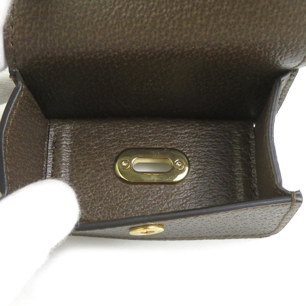 Etiquette Holder Charm Leather Brown Handbag Charm
