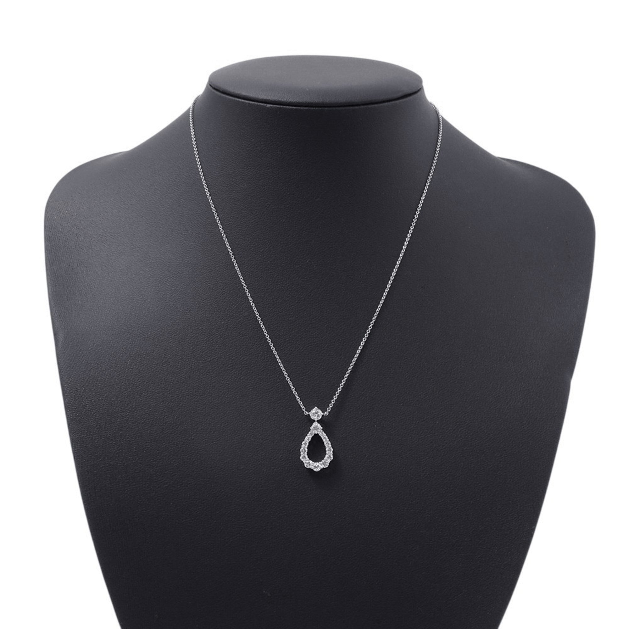 Pendant Necklace Platinum with 15 Extra Large Diamonds