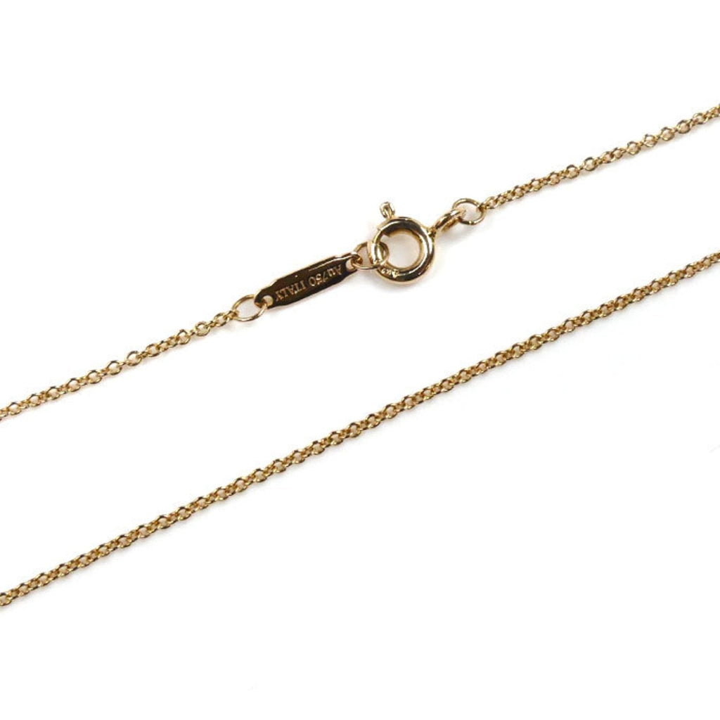 T Smile Pendant Necklace 18K Rose Gold with Diamonds