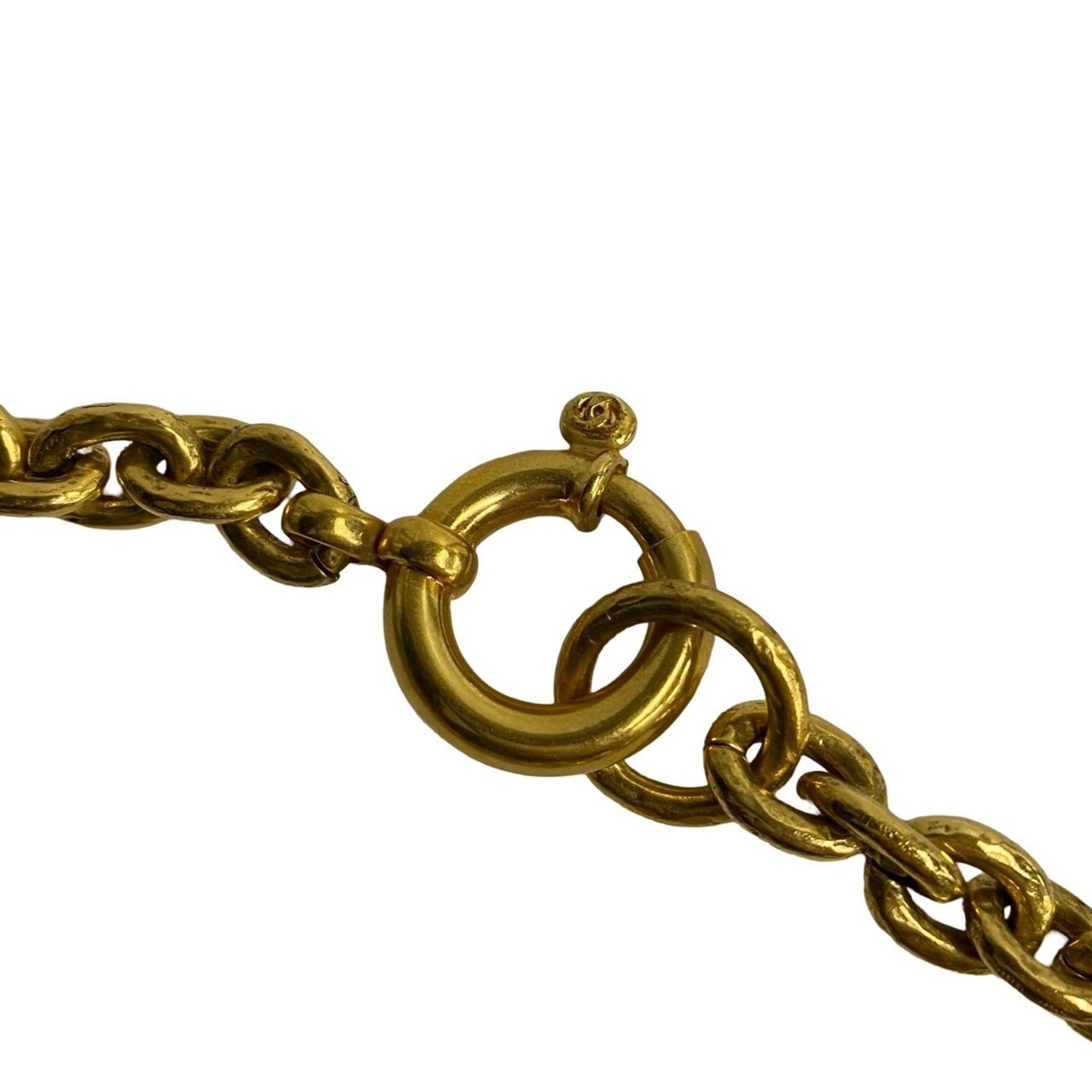 CC Logo Chain Pendant Necklace Metal
