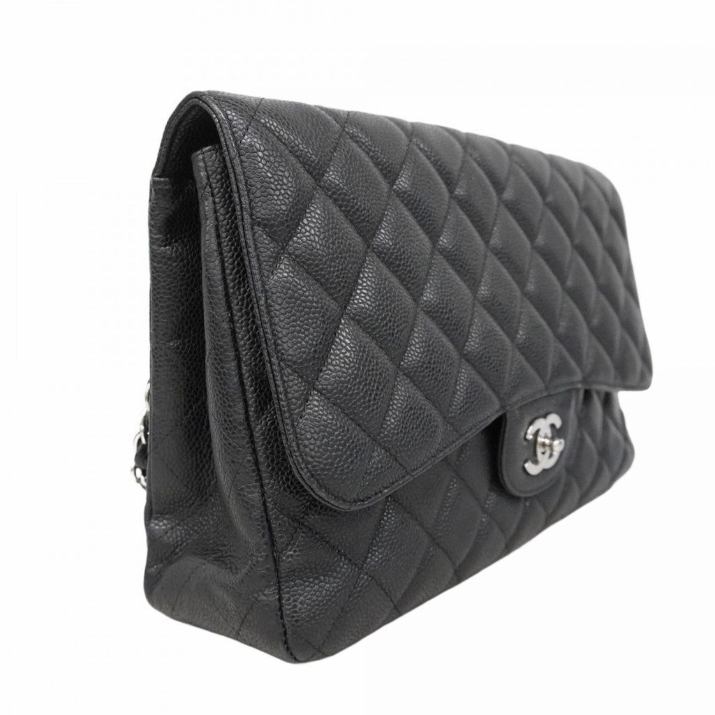 Classic Single Flap Bag Quilted Caviar Jumbo
