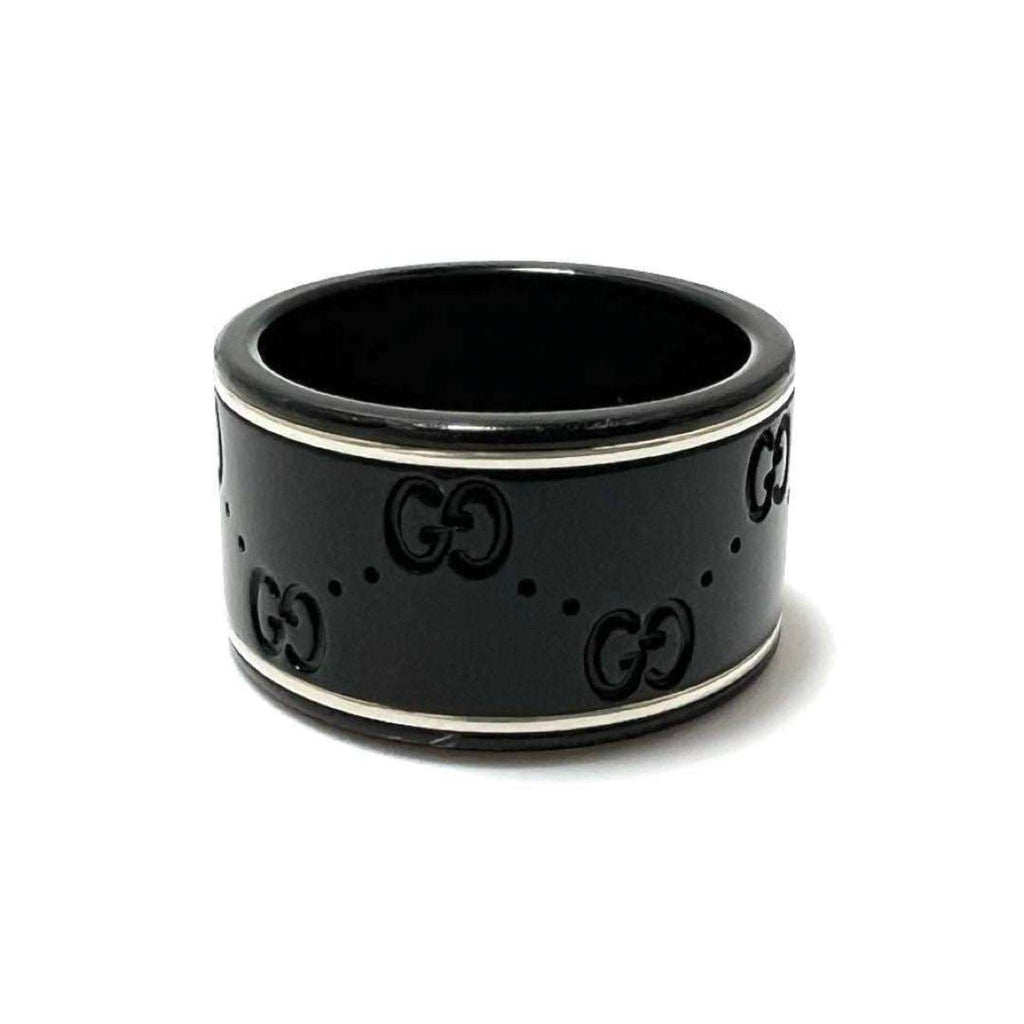 Band Ring 18K White Gold and Ceramic