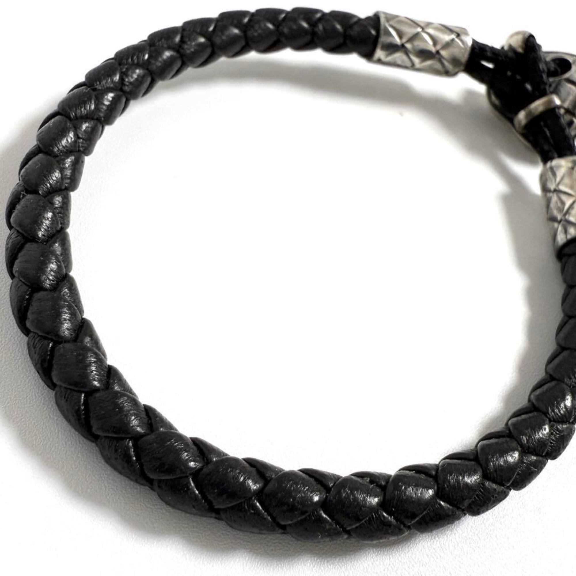 Charm Bracelet Leather and Sterling Silver