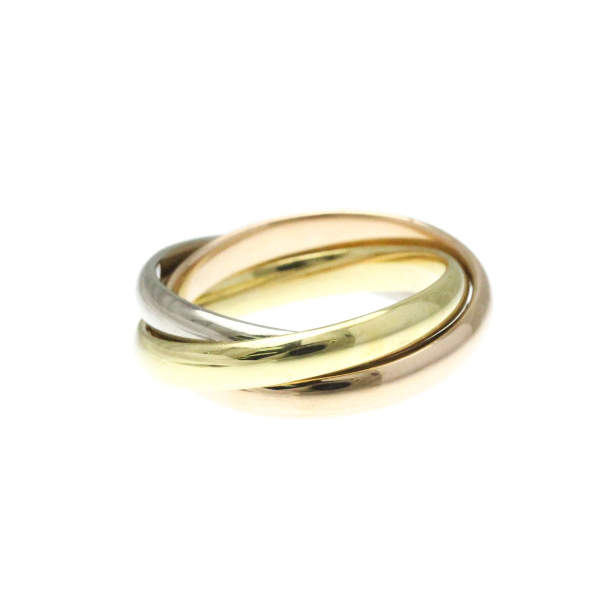 Vendome Louis Cartier Band Ring 18K Tricolor Gold