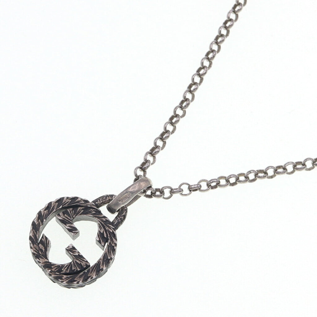 Interlocking G Pendant Necklace Sterling Silver