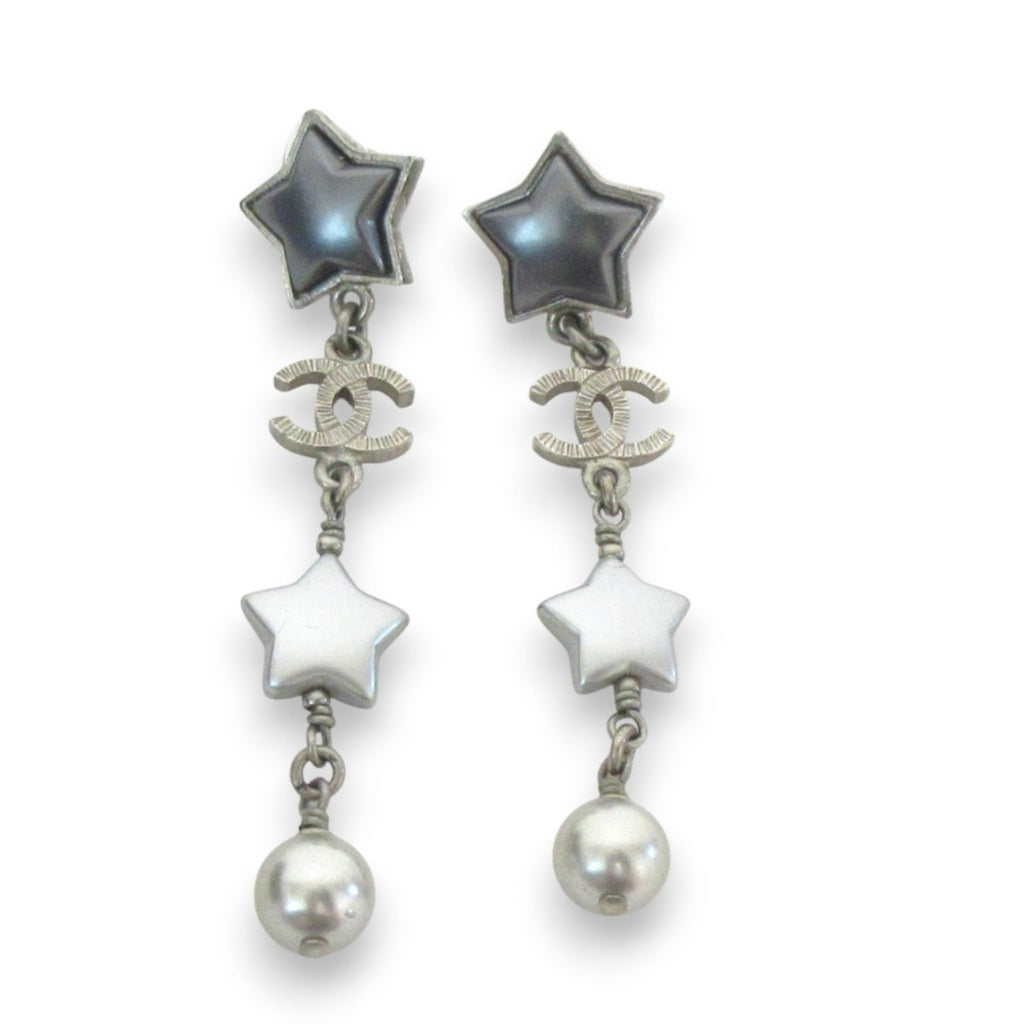 CC Logo Star Earrings Sterling Silver Sterling Silver