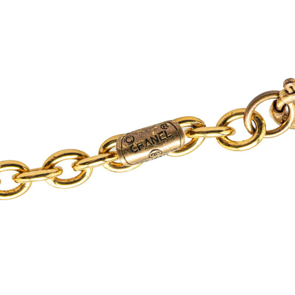 CC Logo Chain Pendant Necklace Metal