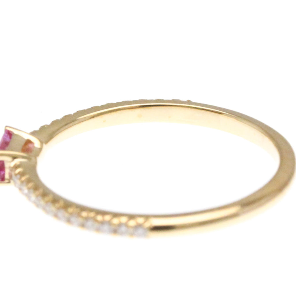 Band Ring 18K Rose Gold with Diamond and Sapphire