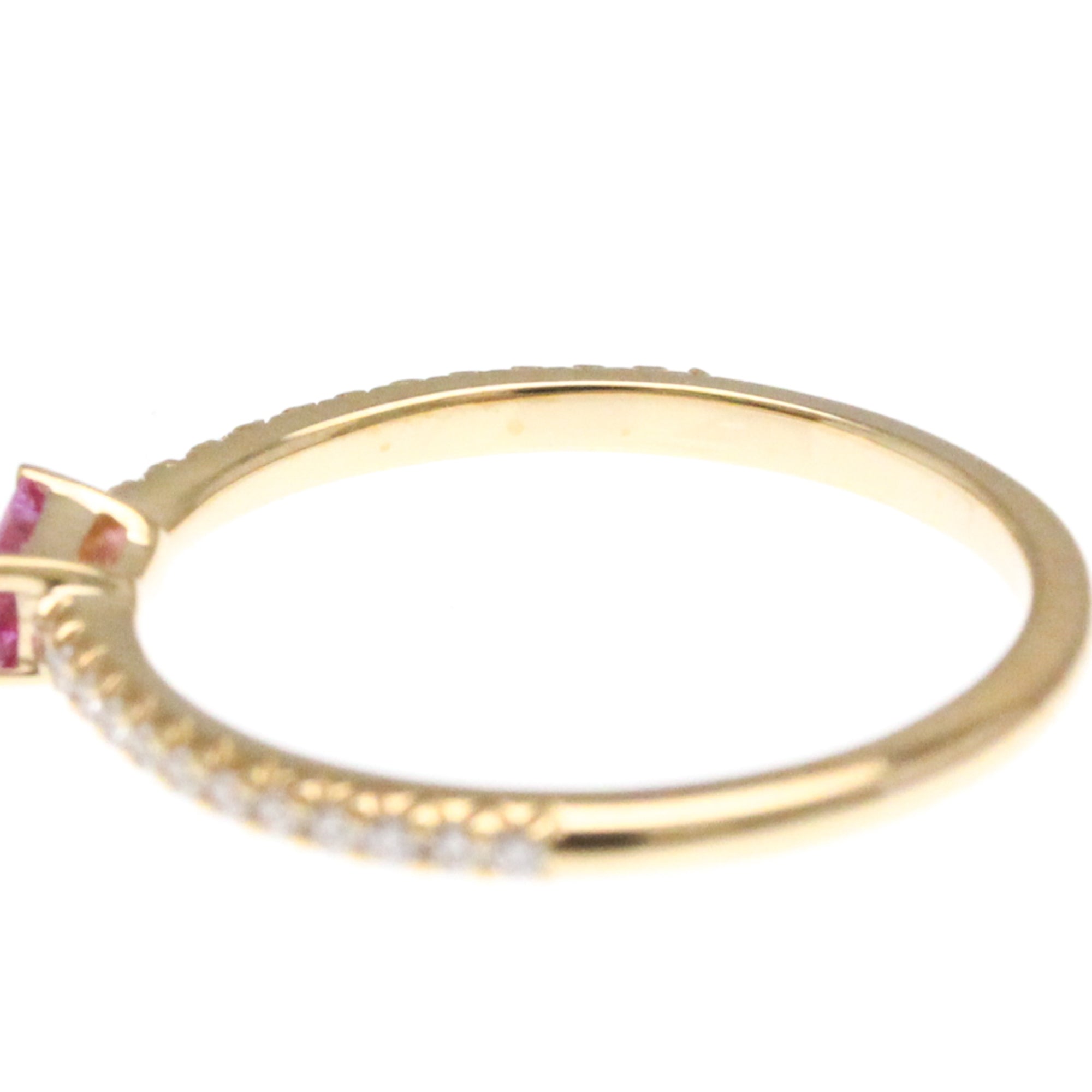 Band Ring 18K Rose Gold with Diamond and Sapphire