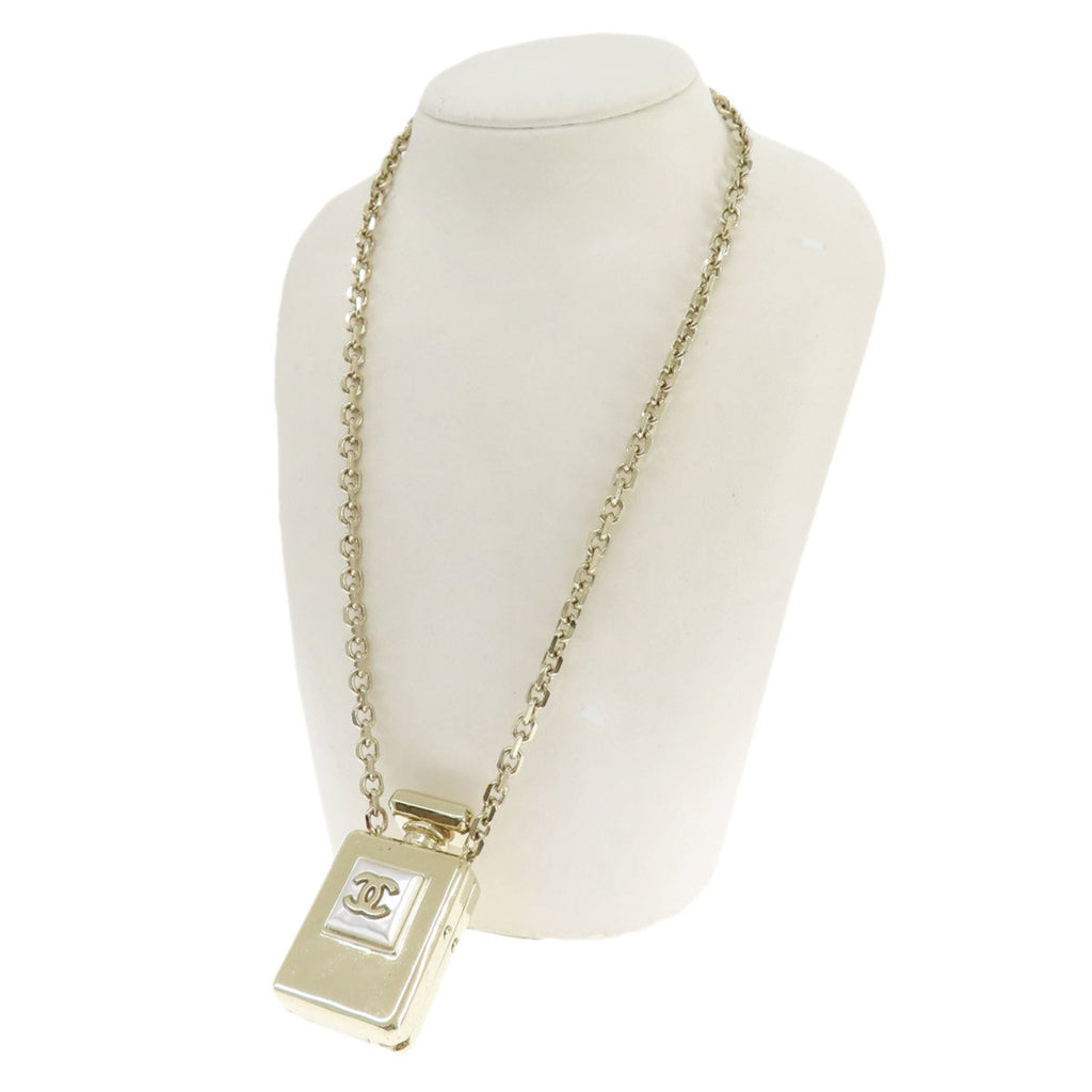 CC Logo Pendant Necklace Gold-Tone Metal
