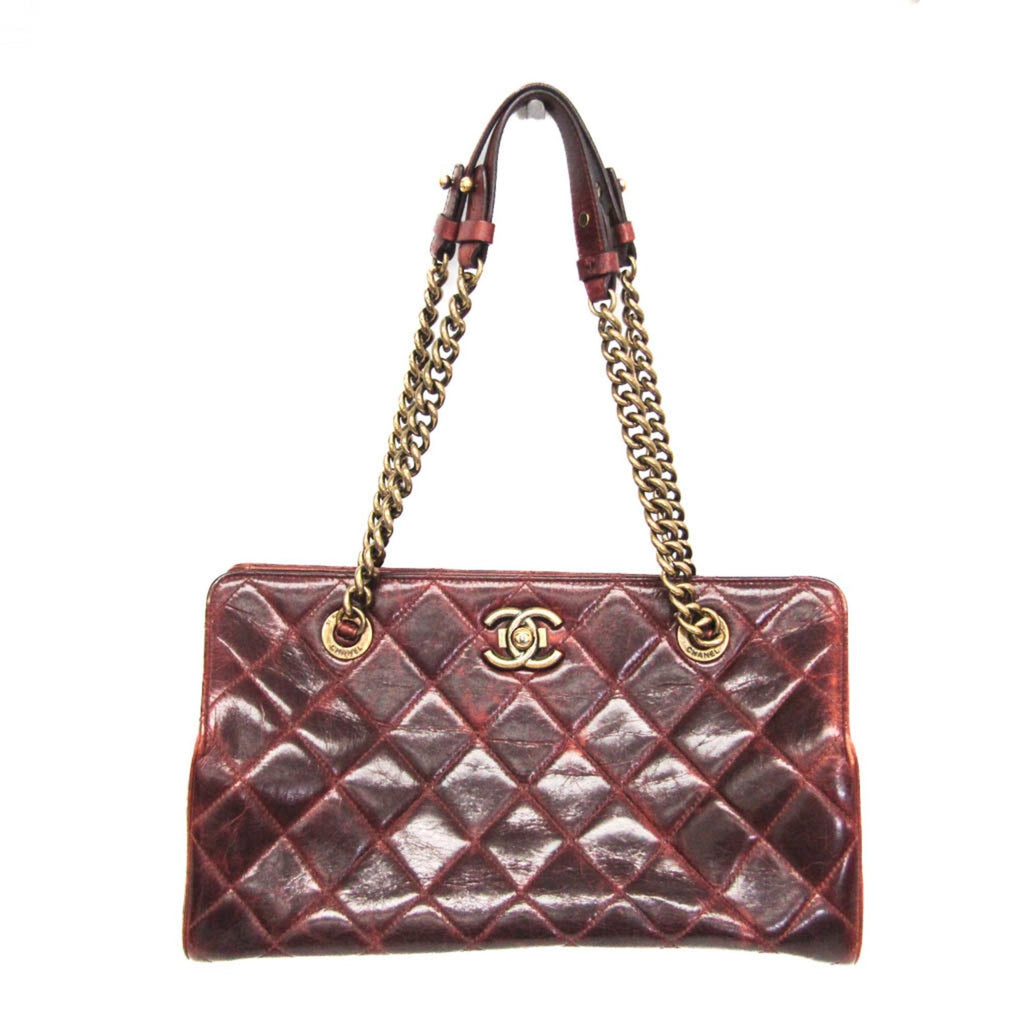 Perfect Edge Tote Quilted Glazed Calfskin Small