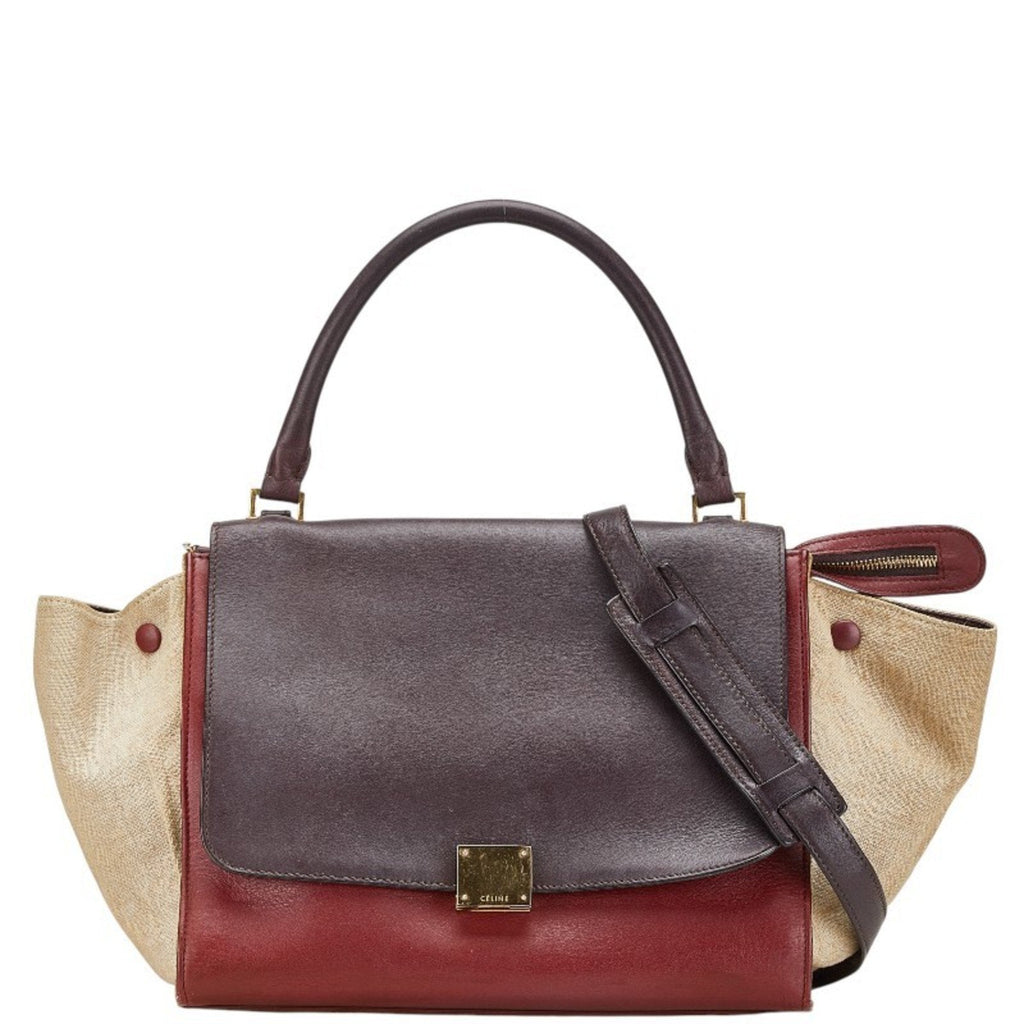 Trapeze Bag Leather with Canvas Medium