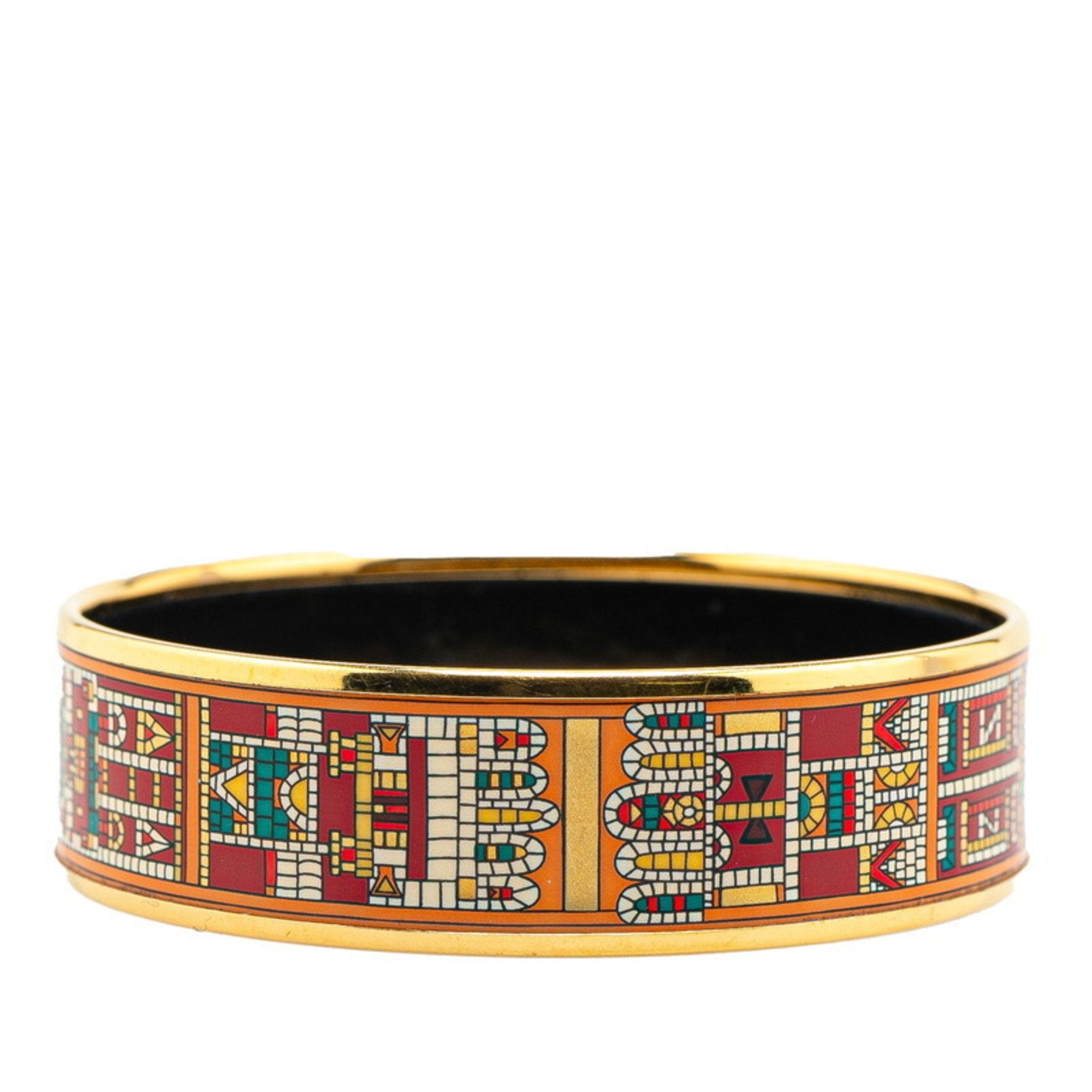 Enamel Bracelet Black Gold Multicolor