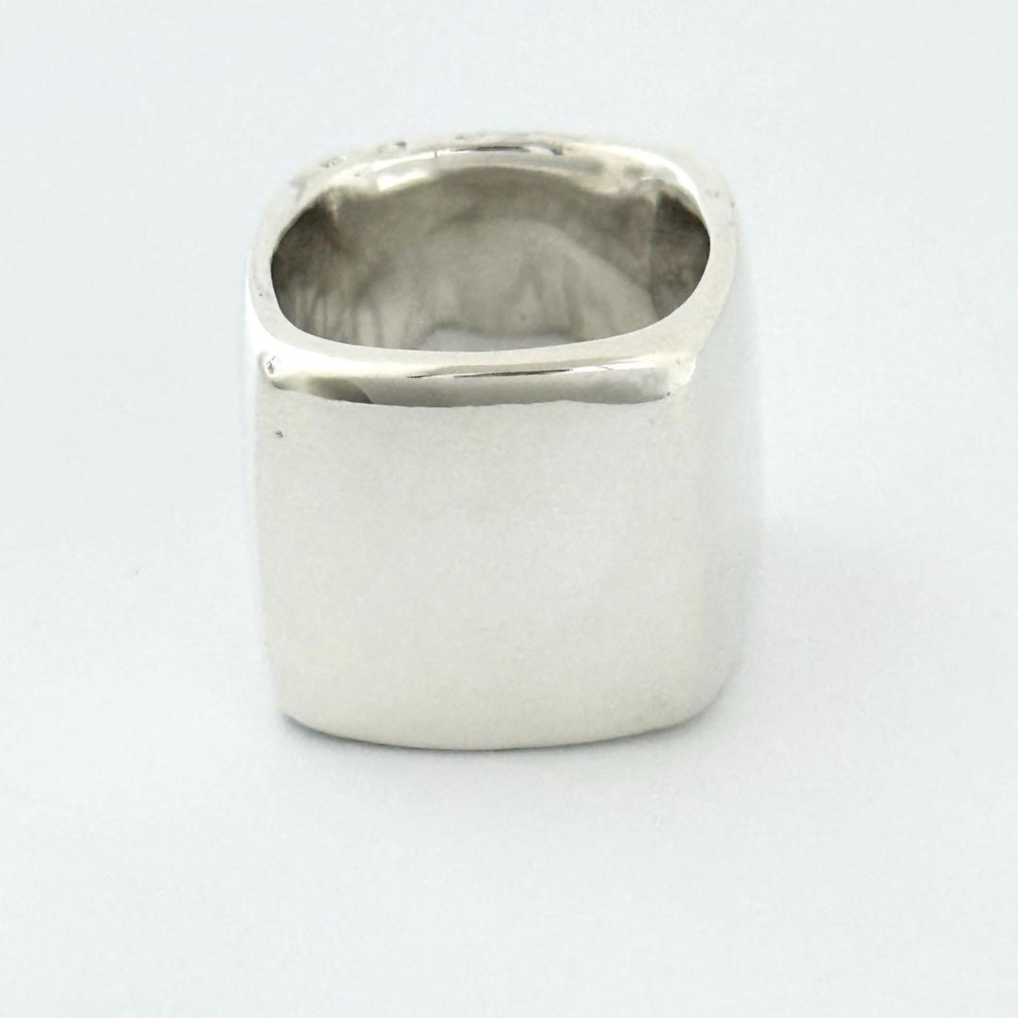 Vintage Wide Square Band Ring Sterling Silver