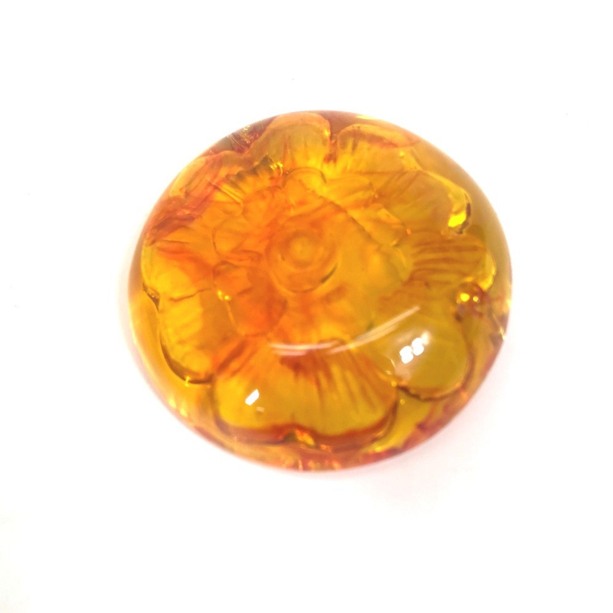 Camellia Brooch Plastic Orange