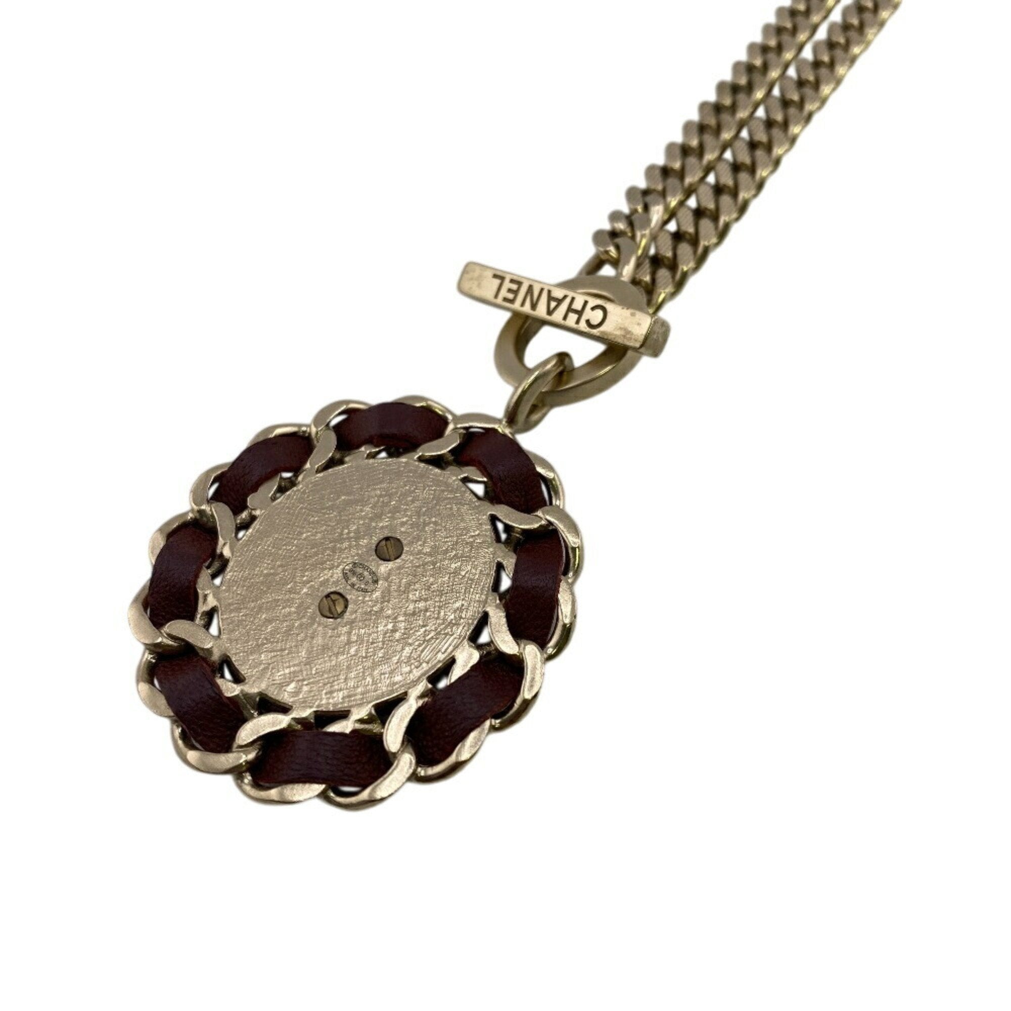 CC Logo Chain Oval Necklace Metal