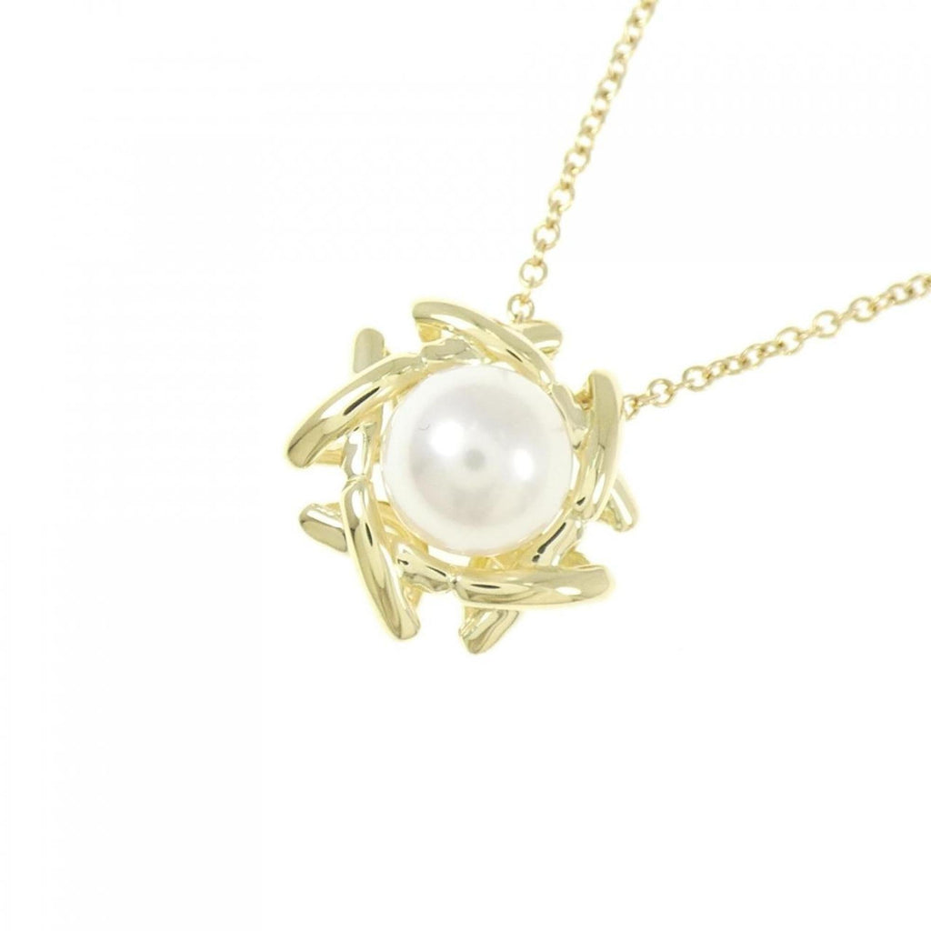 Pendant Necklace 18K Yellow Gold with Akoya Pearl Medium
