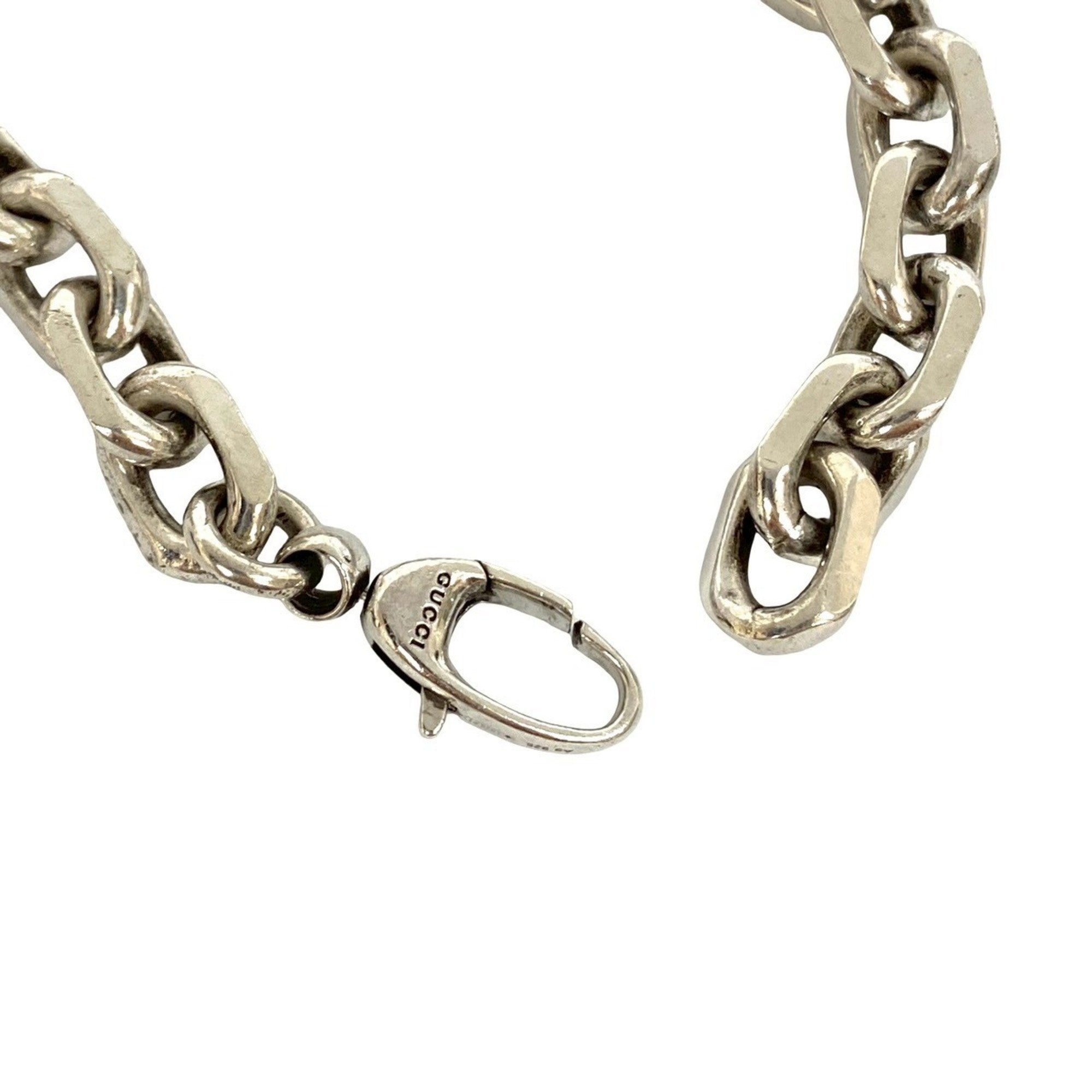 Interlocking G Motif Chain Bracelet Sterling Silver