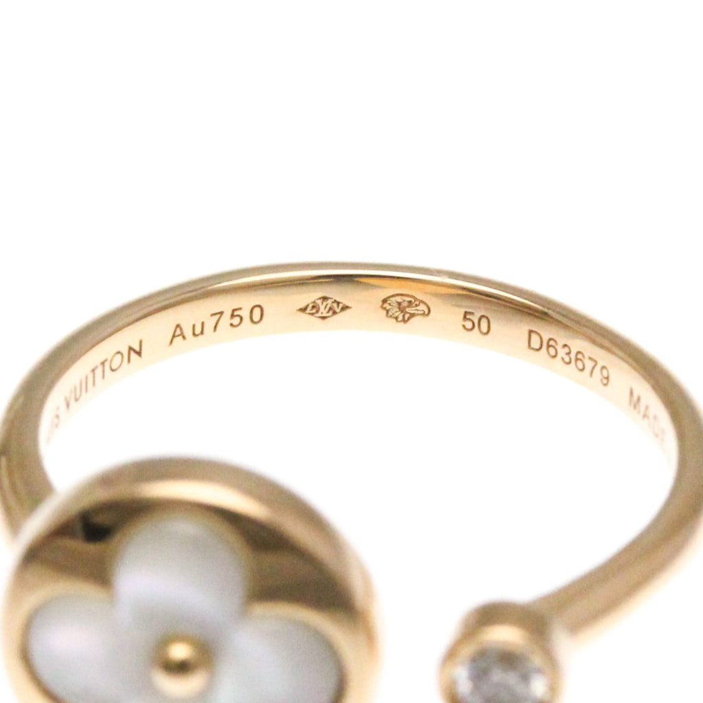 Band Ring 18K Rose Gold with Diamond and Mother of Pearl