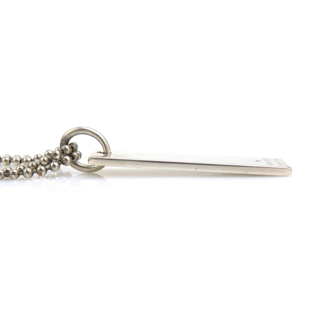 Double Ball Chain Pendant Necklace Sterling Silver