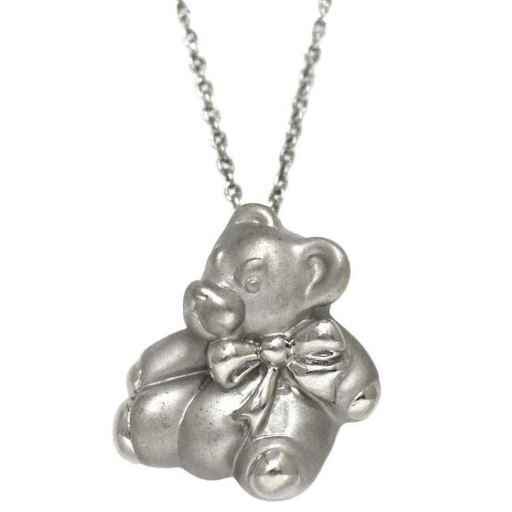 Bear Pendant Necklace Sterling Silver