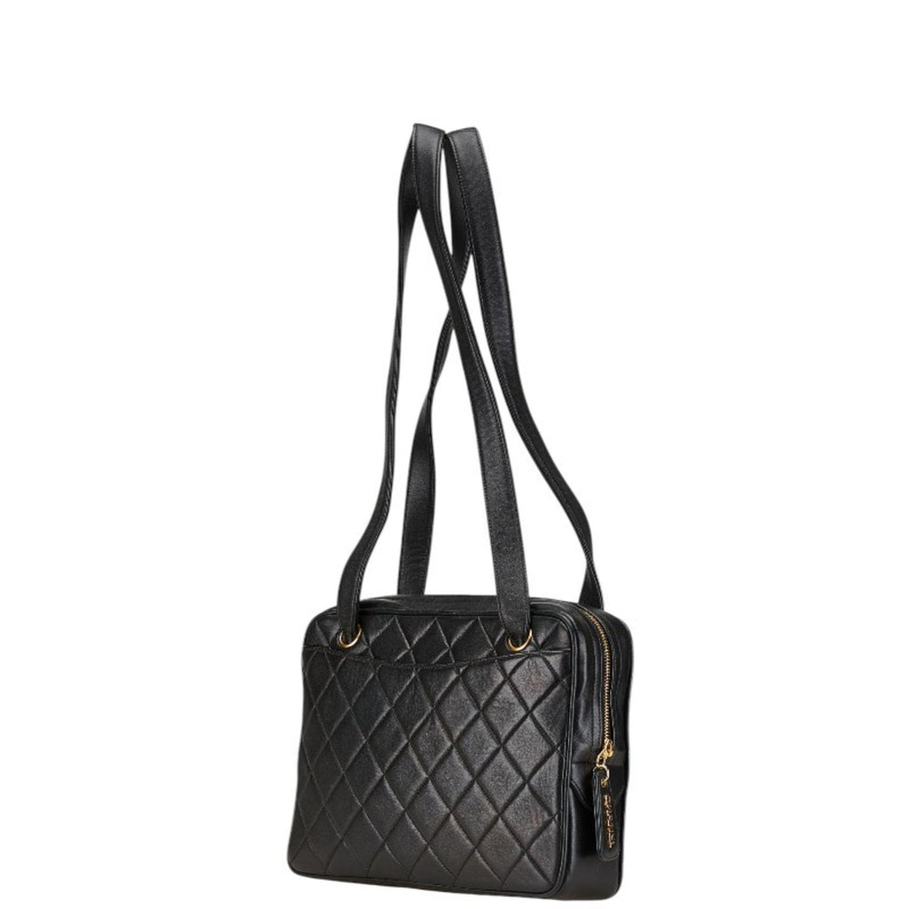 Vintage Camera Bag Quilted Leather Medium