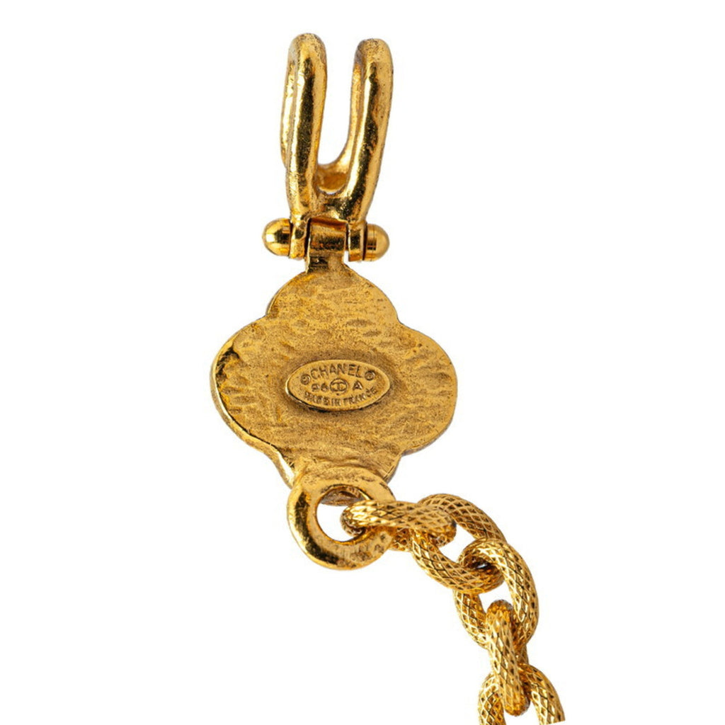 CC Logo Clover Pendant Necklace Metal