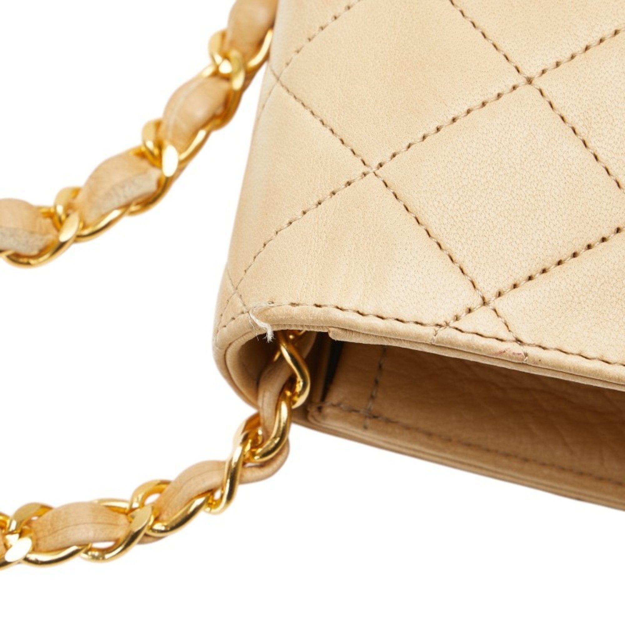 Vintage Full Flap Bag Quilted Lambskin Medium