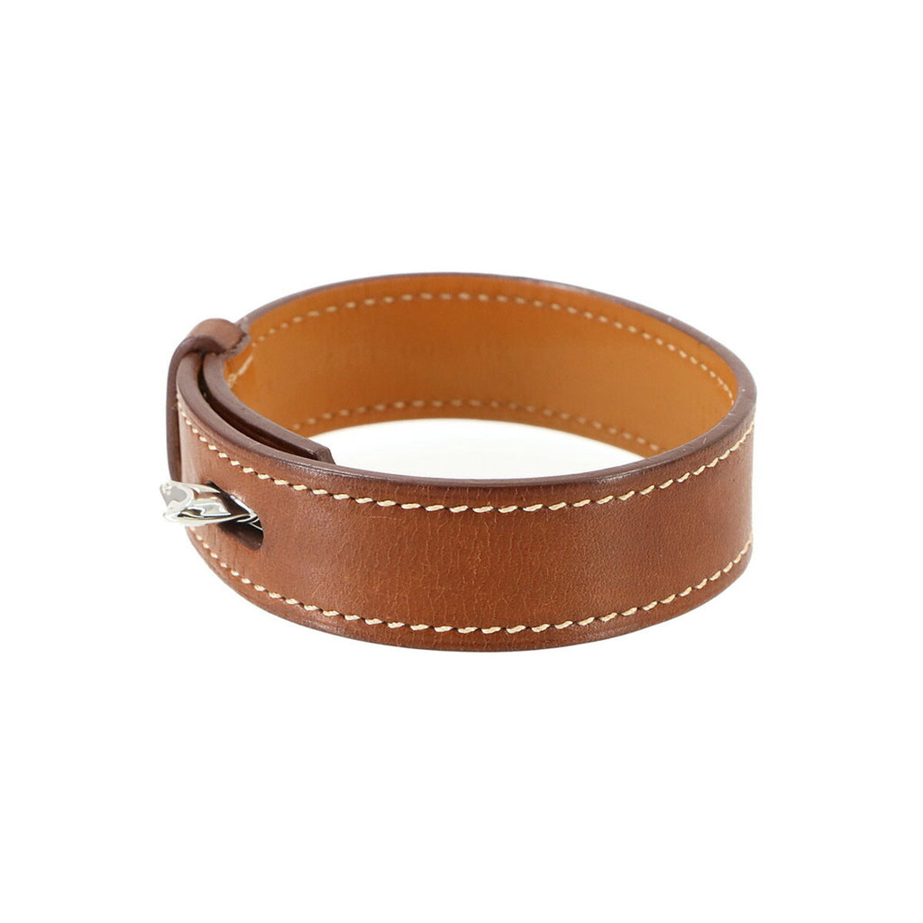 Charm Bracelet Tadelakt Leather Brown Fauve