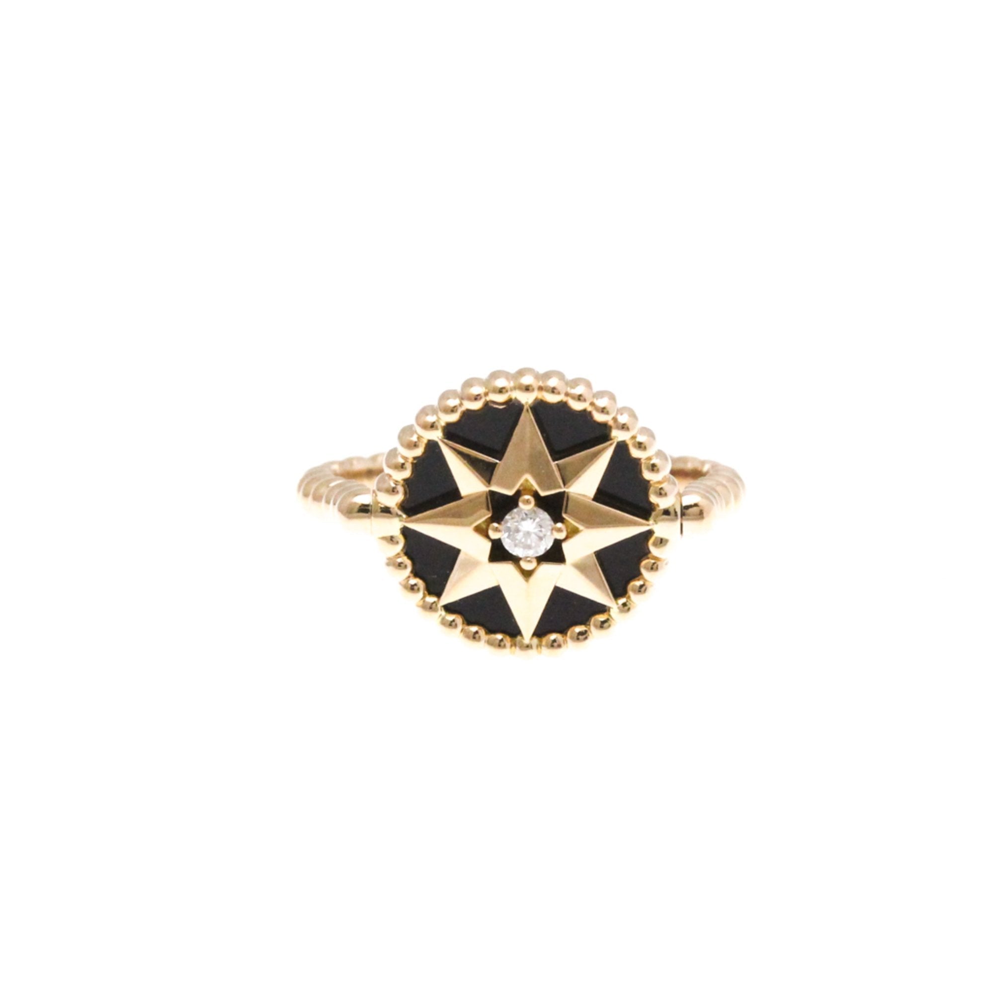 Rose Des Vents Ring 18K Rose Gold with Onyx