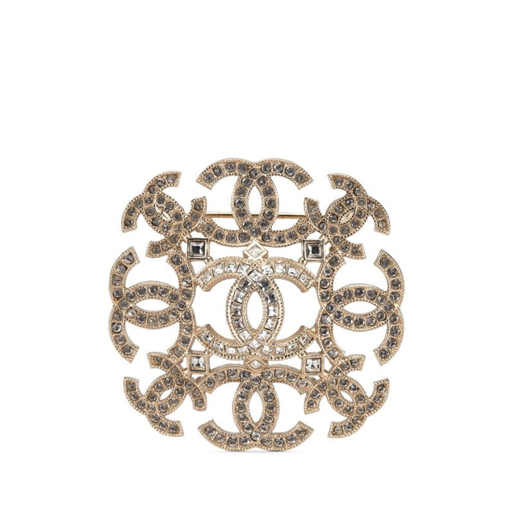 CC Logo Brooch Metal
