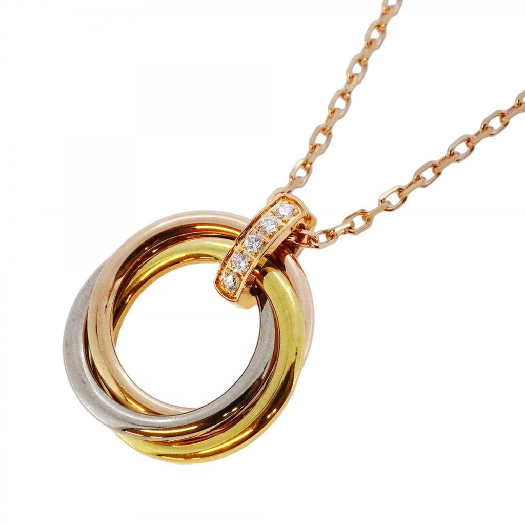 Trinity Pendant Necklace 18K Tricolor Gold