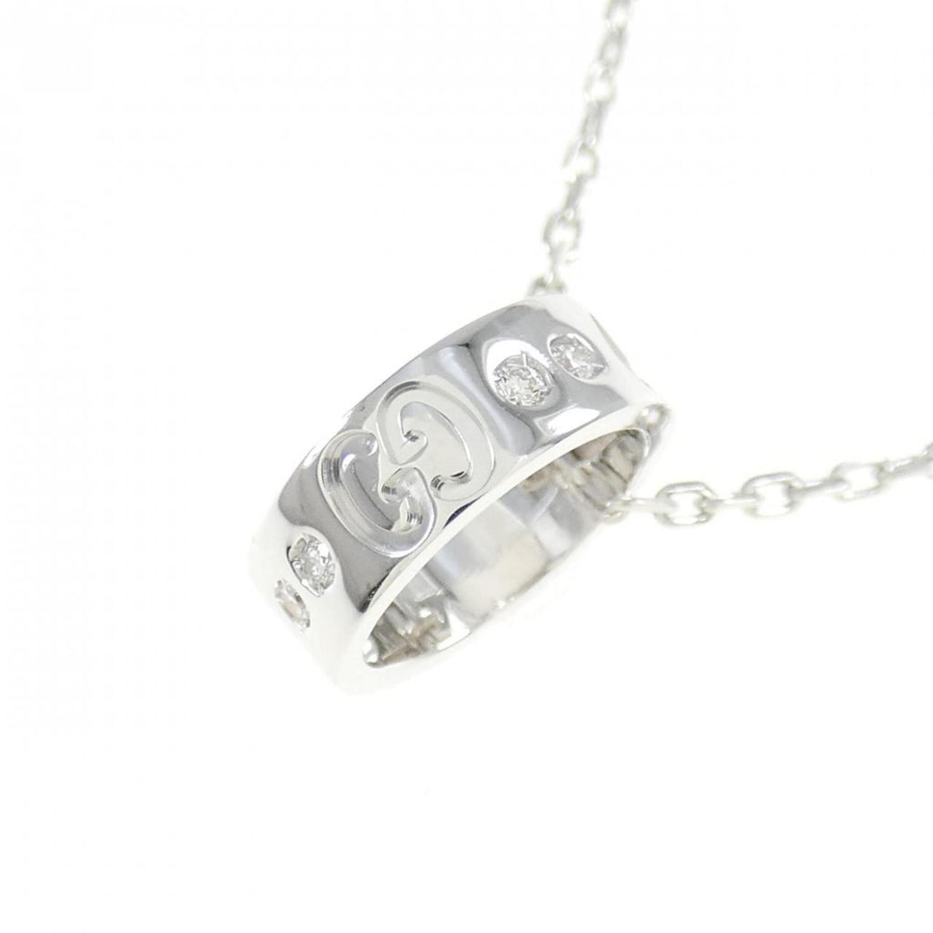 Icon Amor Pendant Necklace 18K White Gold with Diamond