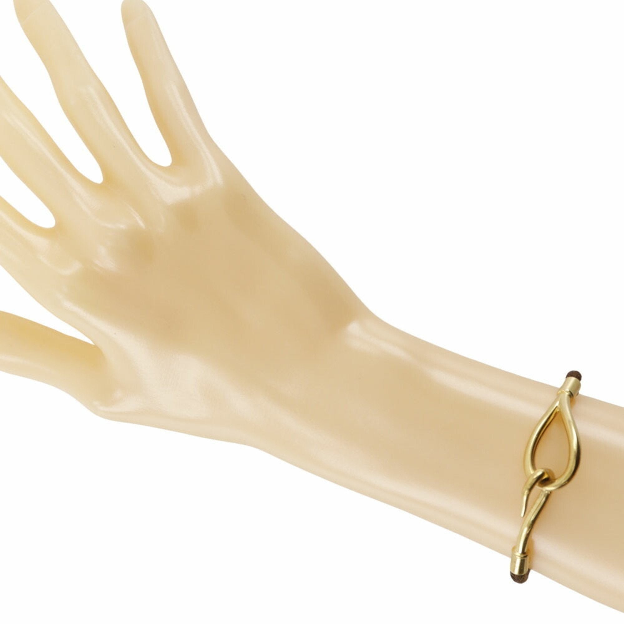 Bracelet Gold and Leather