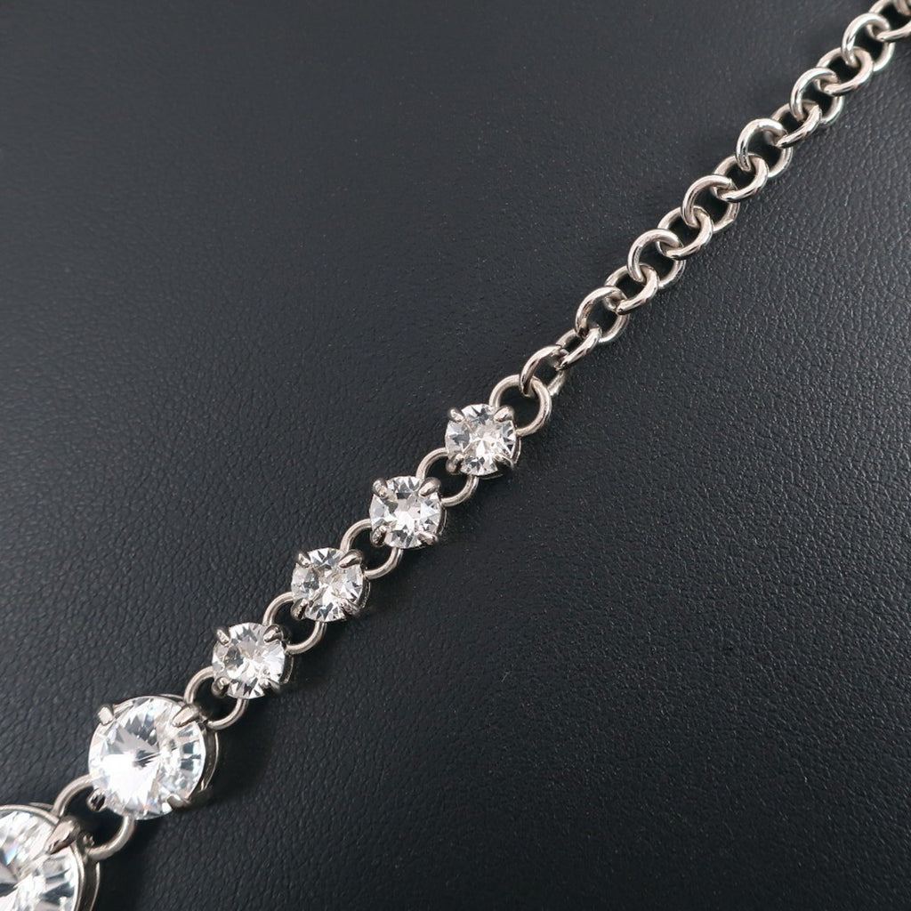 Pendant Necklace Sterling Silver with Crystal