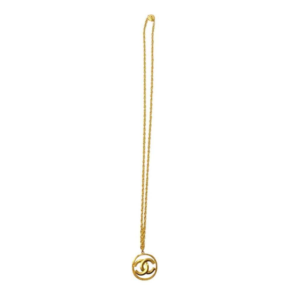 CC Logo Pendant Necklace Metal