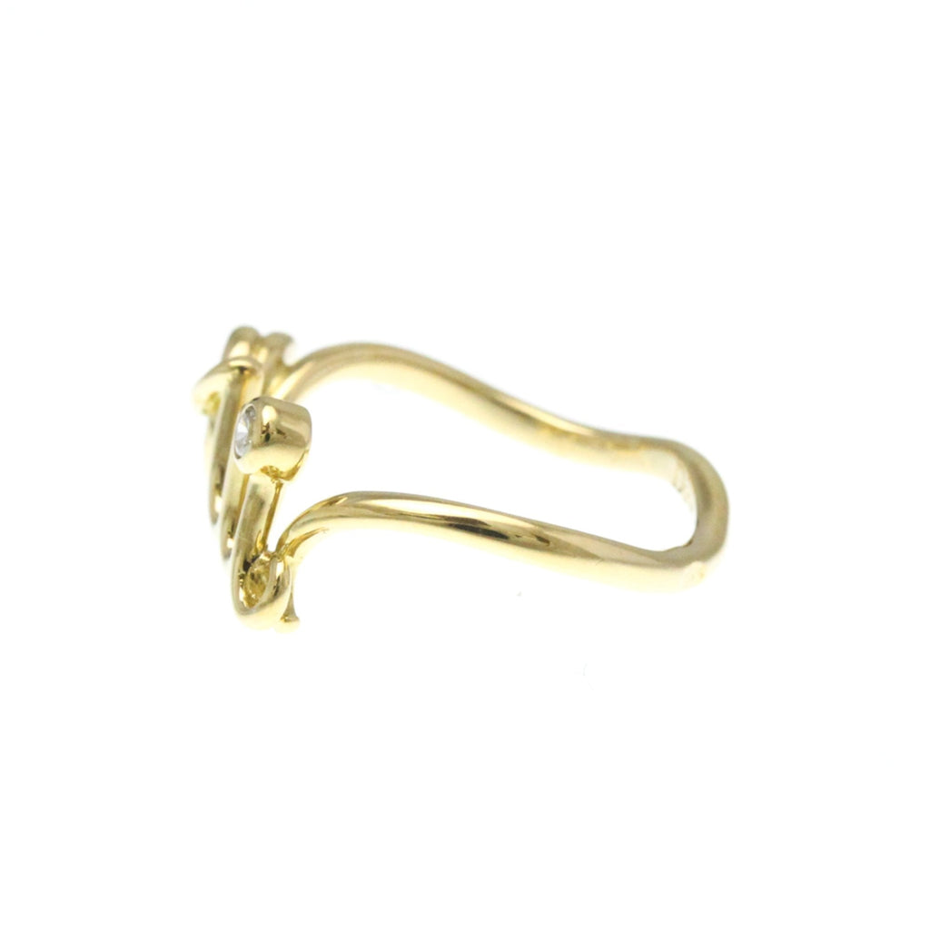 Band Ring 18K Yellow Gold with Diamond