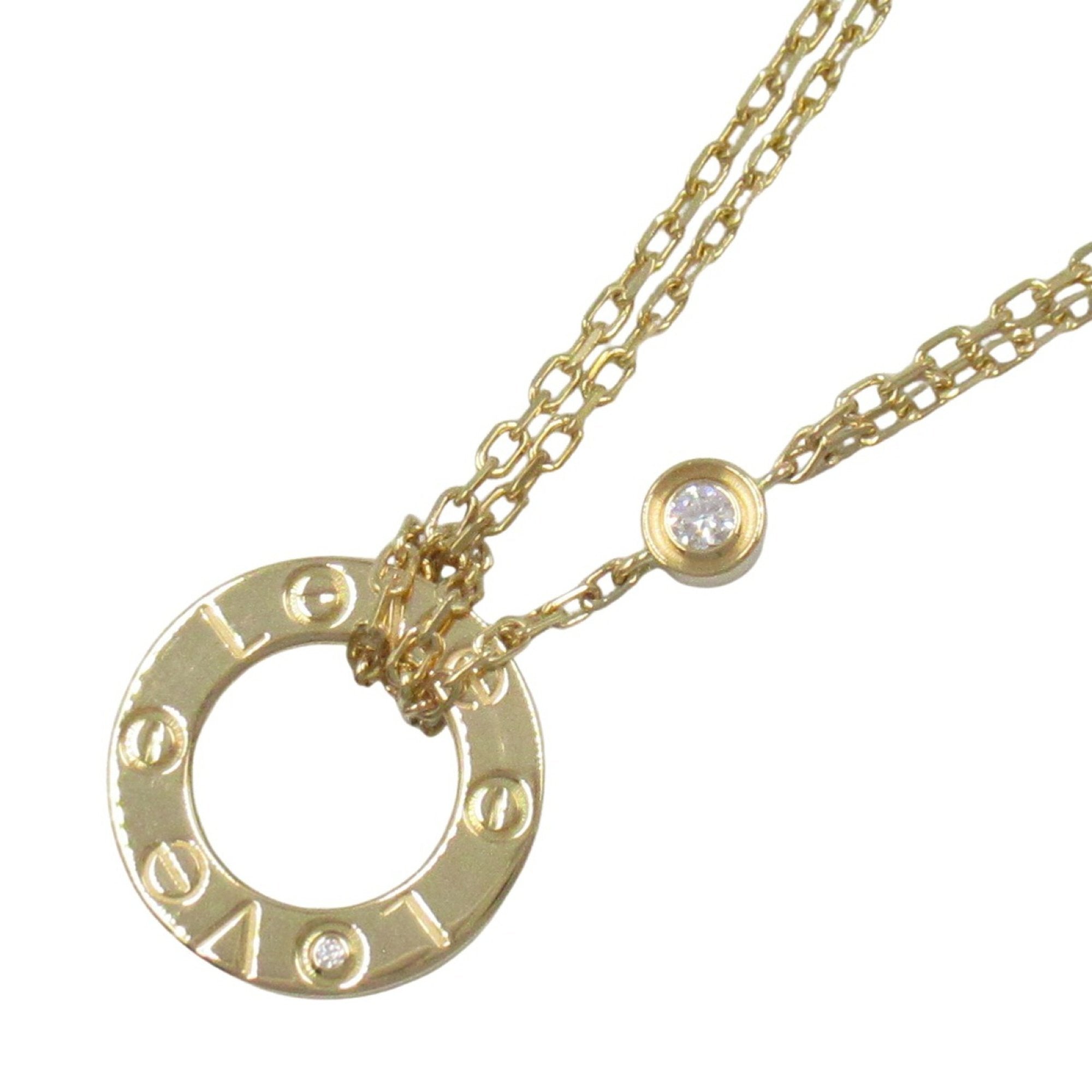 Love Pendant Necklace 18K Yellow Gold with Diamond