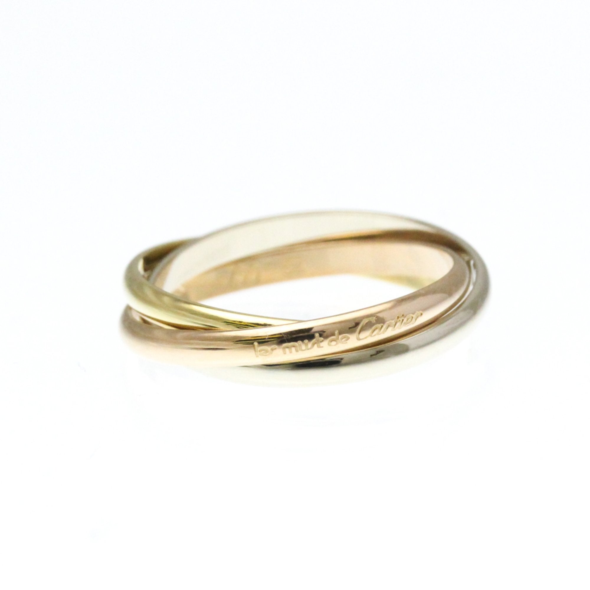 Vendome Louis Cartier Band Ring 18K Tricolor Gold