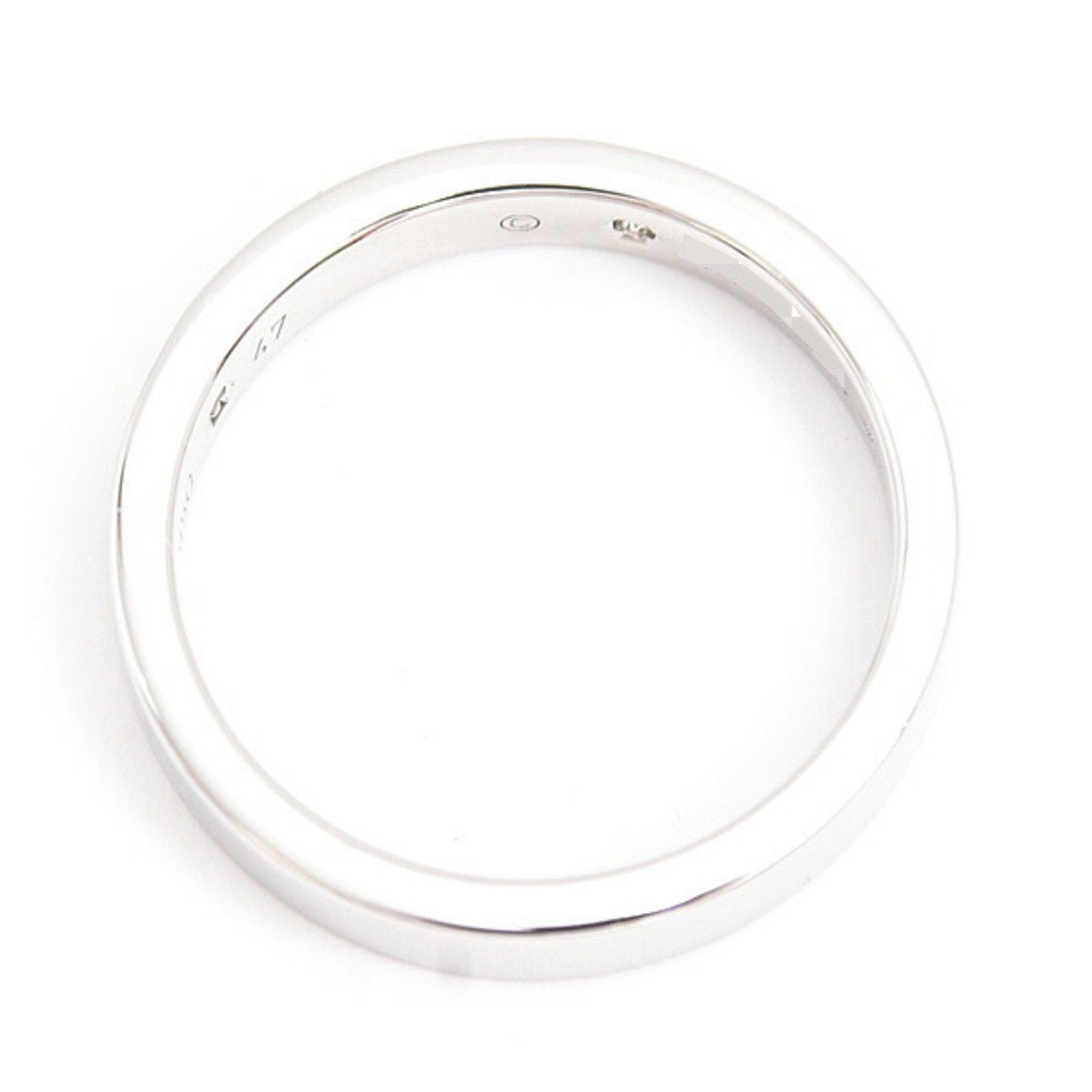 Engraved Band Ring Platinum with Diamond