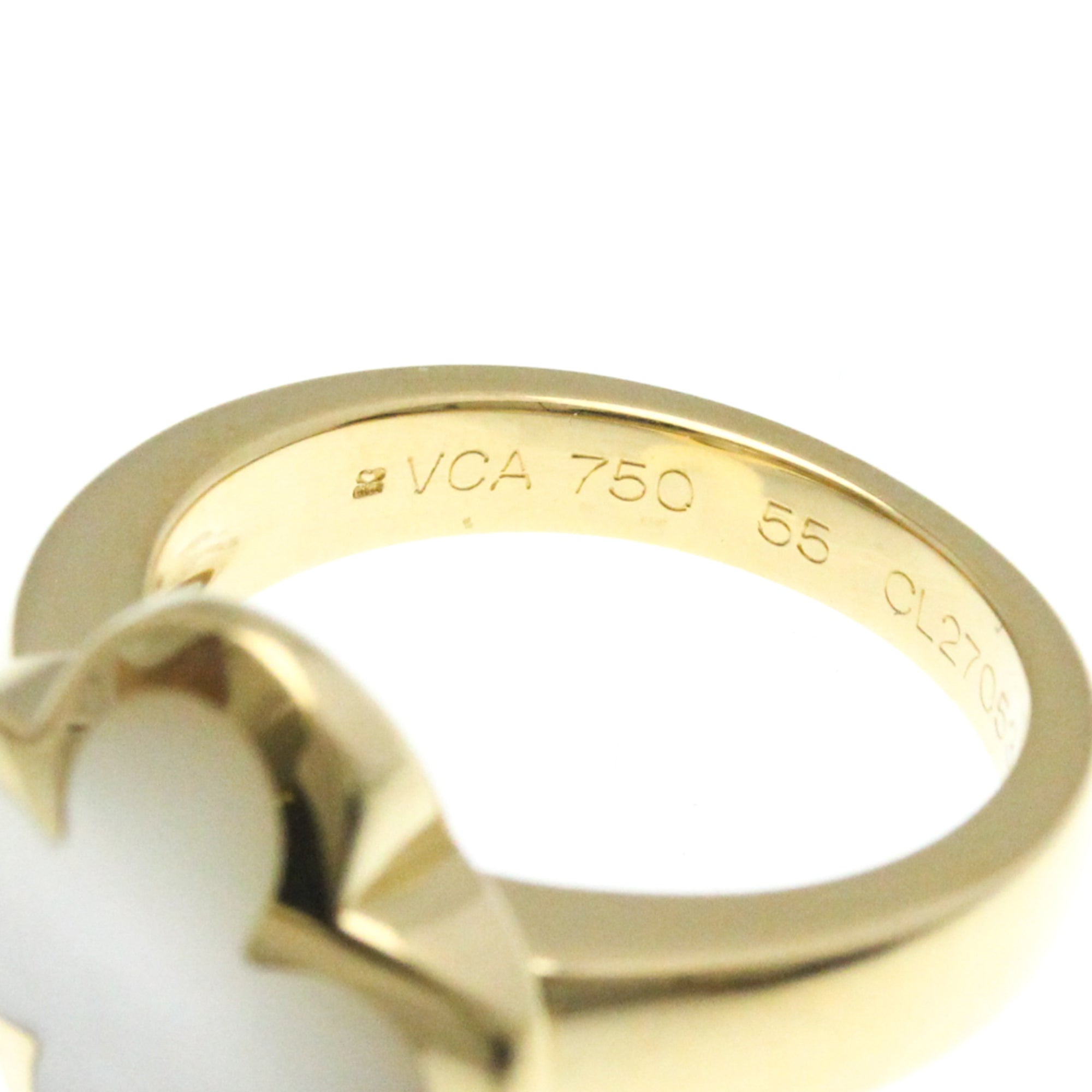 Alhambra Ring 18K Yellow Gold and Mother of Pearl