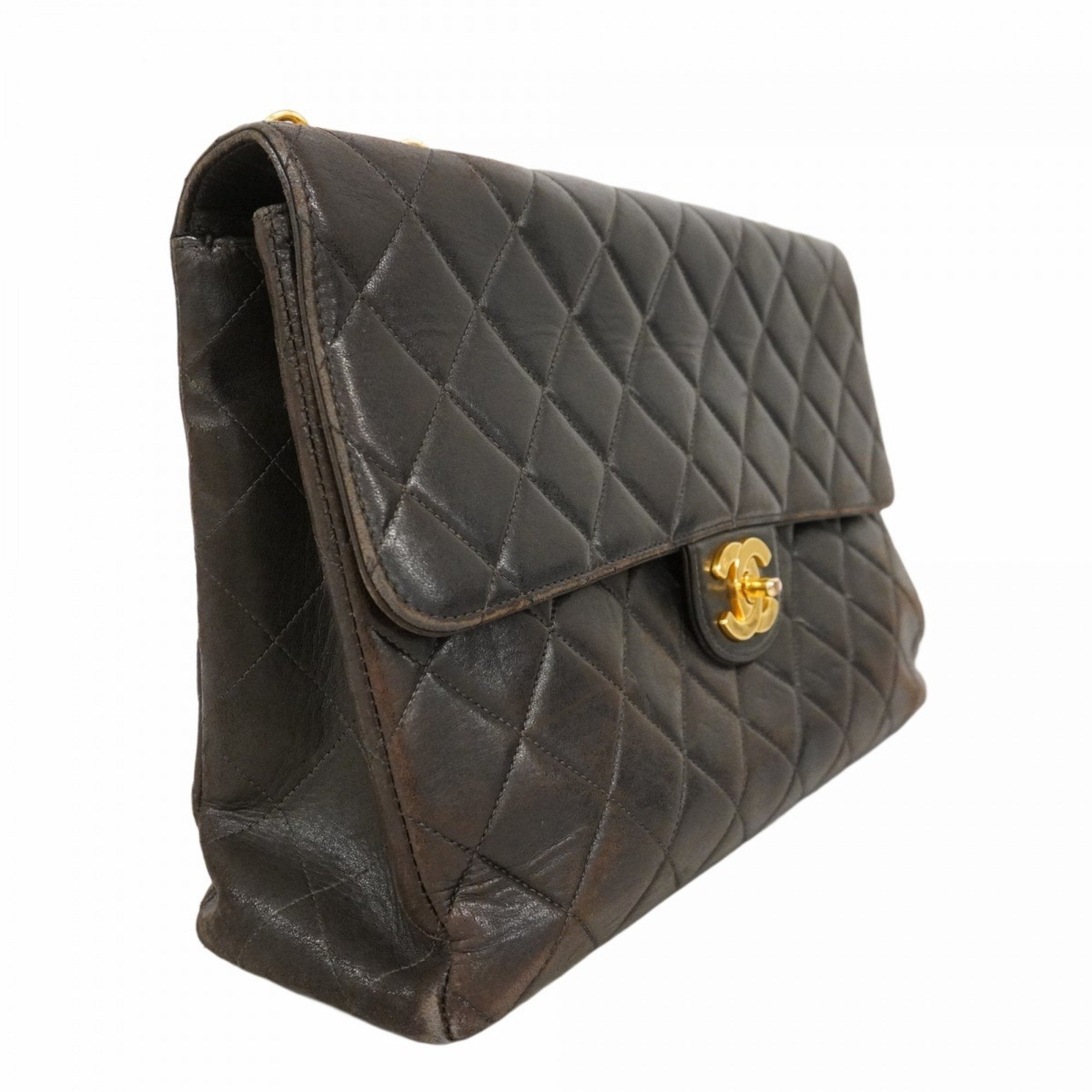 Vintage Classic Single Flap Bag Quilted Lambskin Jumbo