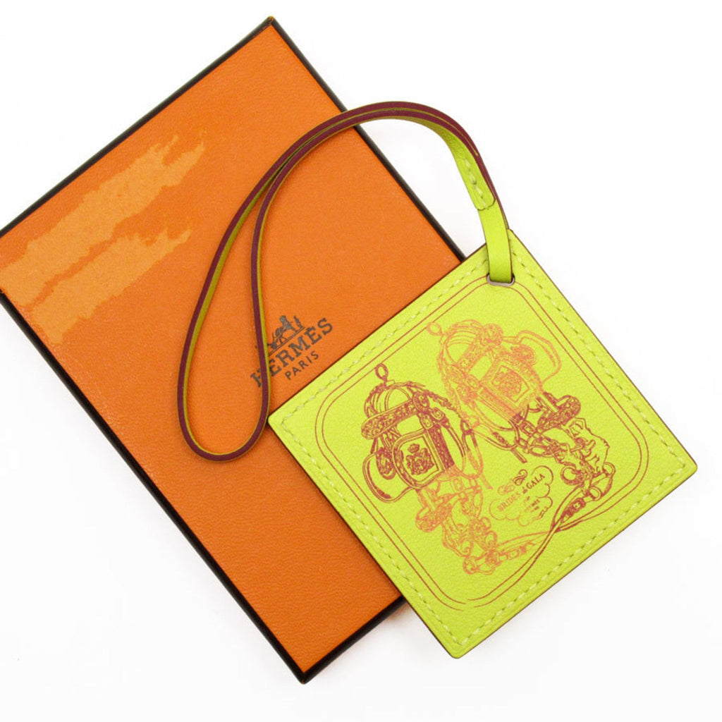Charm Swift Leather Lime Handbag Charm