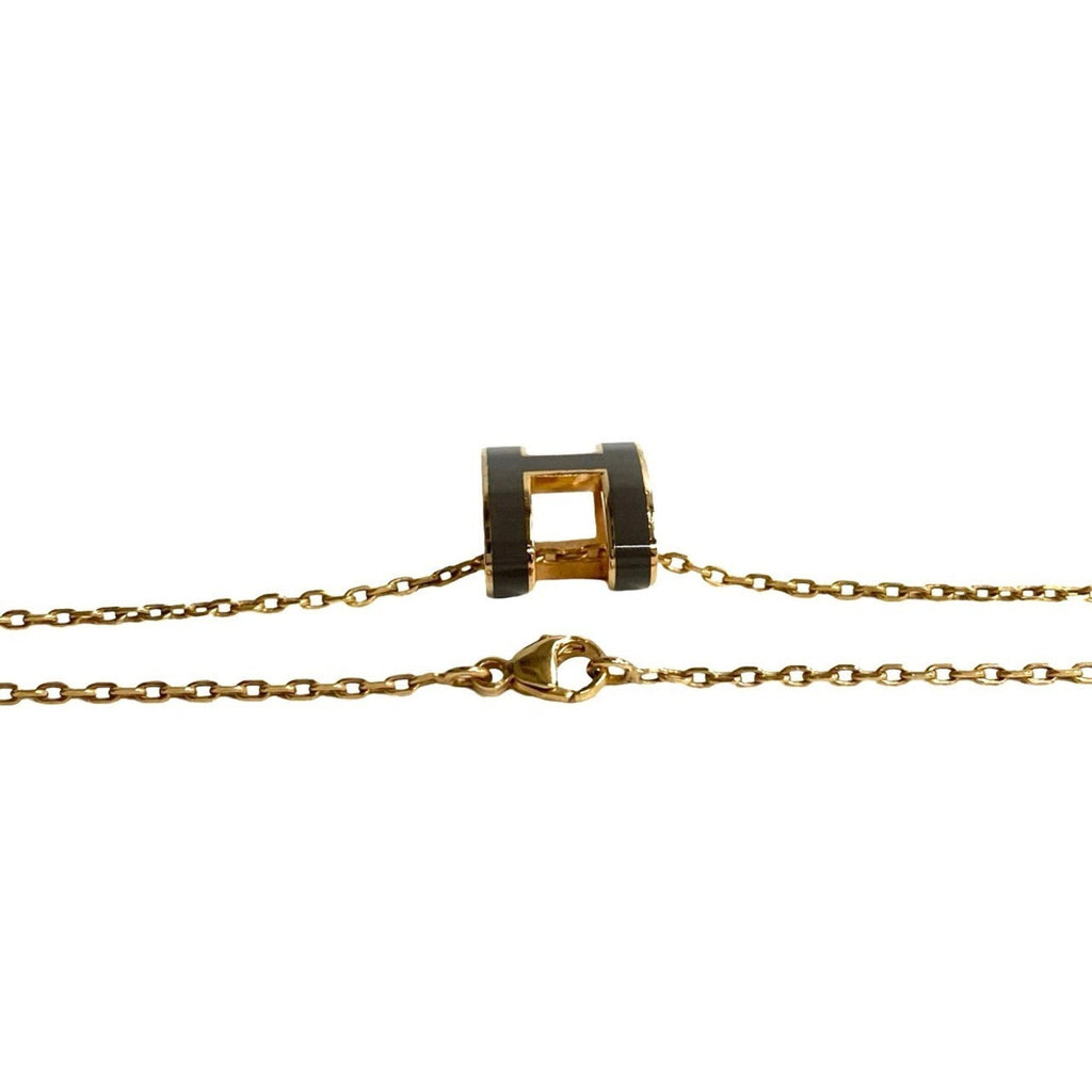 Pop H Pendant Necklace Gold-Tone Metal