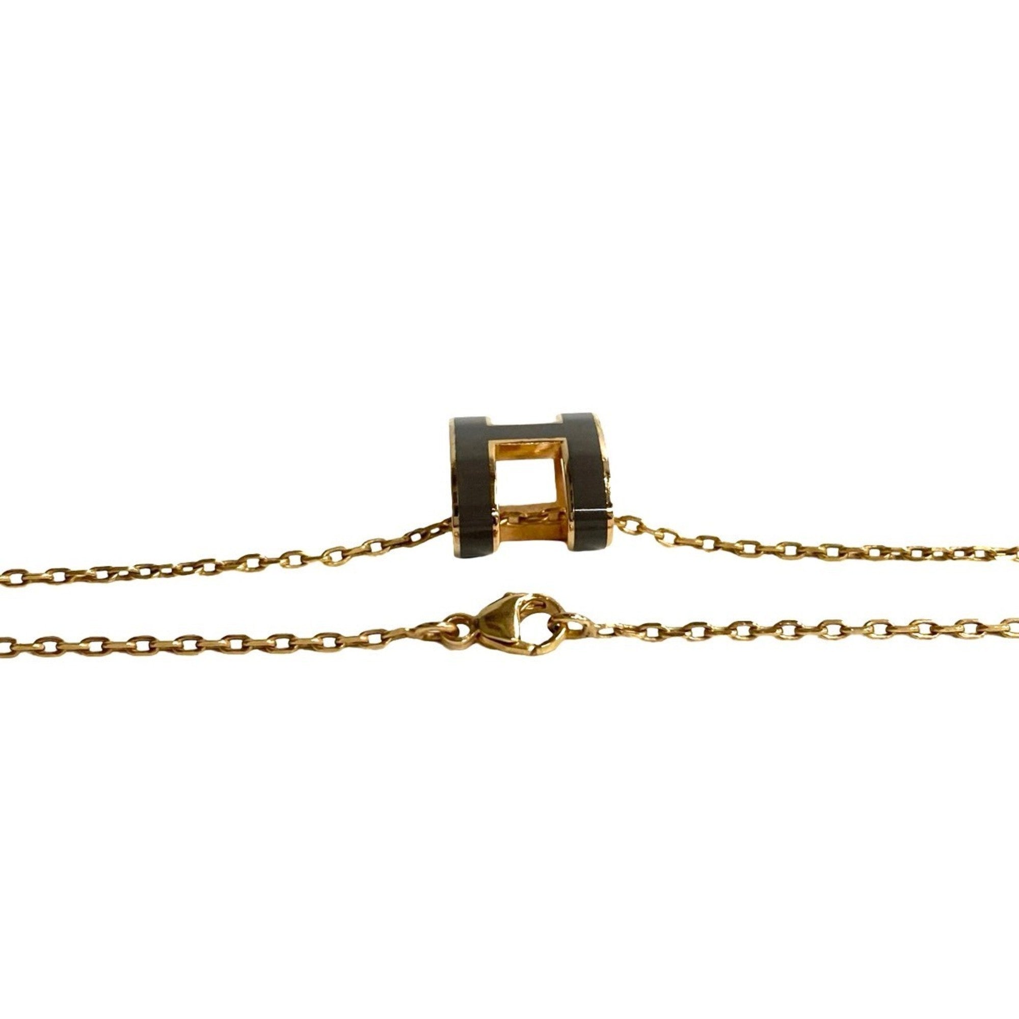 Pop H Pendant Necklace Gold-Tone Metal