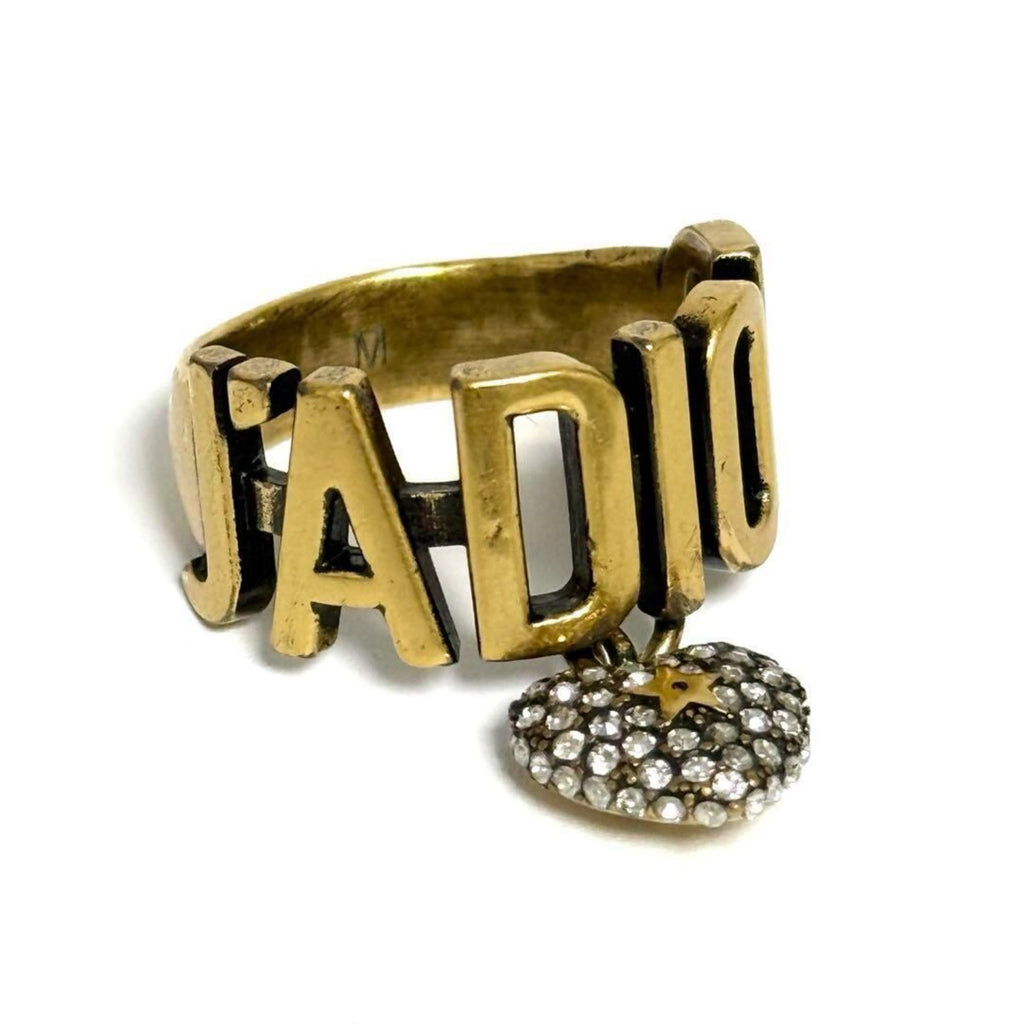 Antique Ring Metal and Rhinestone