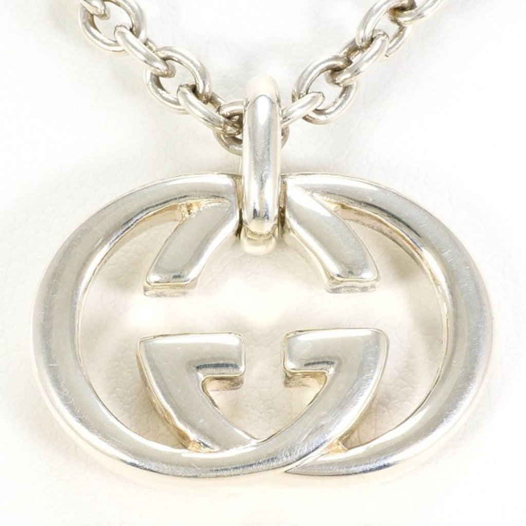 Interlocking G Pendant Necklace Sterling Silver